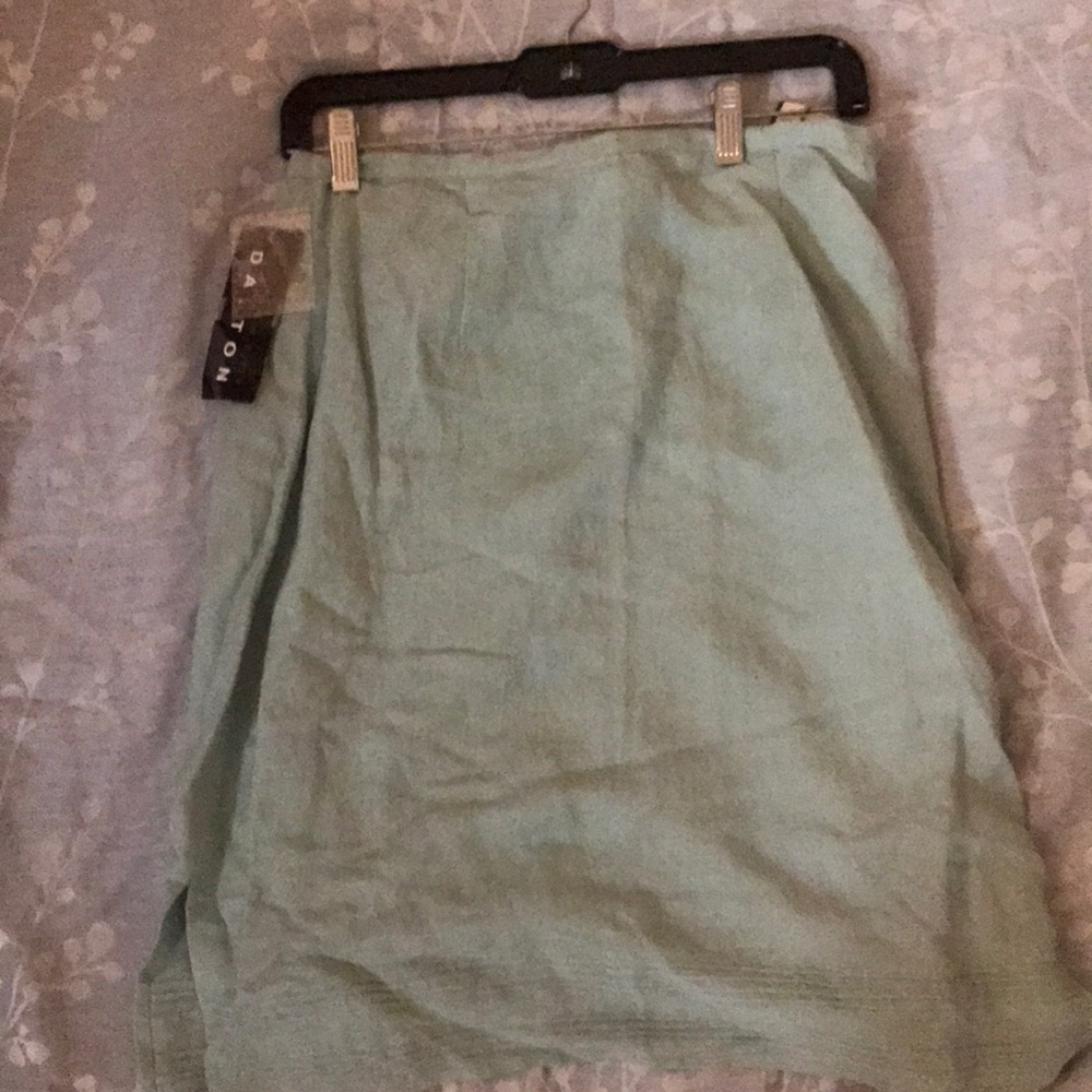 Knee length linen skirt